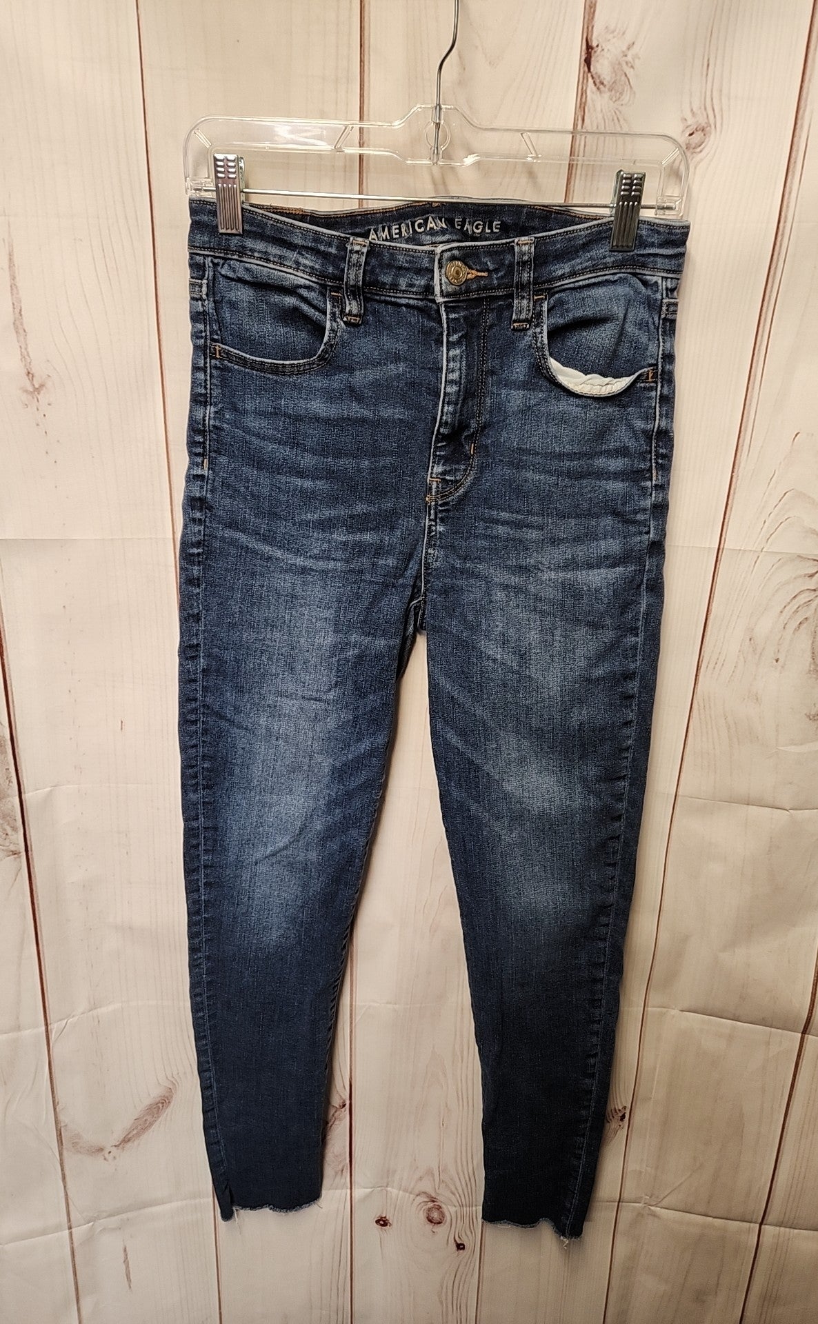 American Eagle Women's Size 28 (5-6) Blue Jeans Super Hi-Rise Jegging Crop