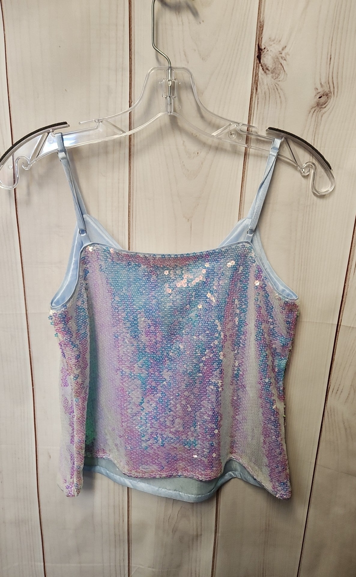 Allegra Women's Size XS Pink & Blue Sequined Sleeveless Top NWT