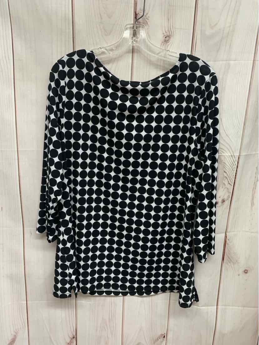 Croft & Barrow Women's Size L Black 3/4 Sleeve Top