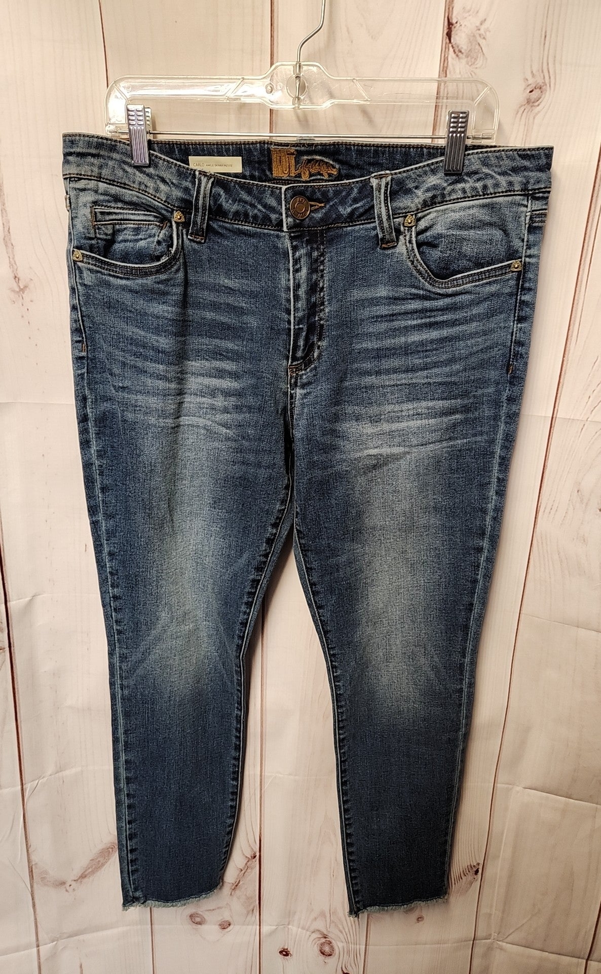 Kut from the Kloth Women's Size 12 Petite  Blue Jeans Carlo Ankle Skinny Petite