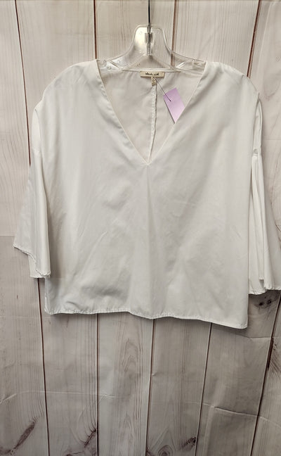 Bleuh Women's Size L White 3/4 Sleeve Top