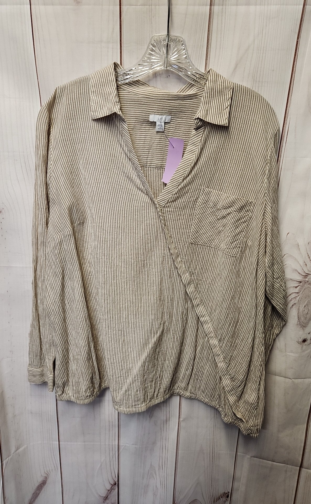 J Jill Women's Size 1X Brown Long Sleeve Top