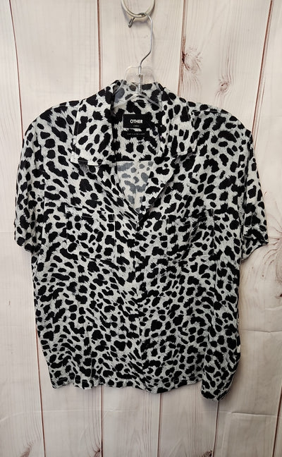 Men's Size XS Gray Animal Print Shirt