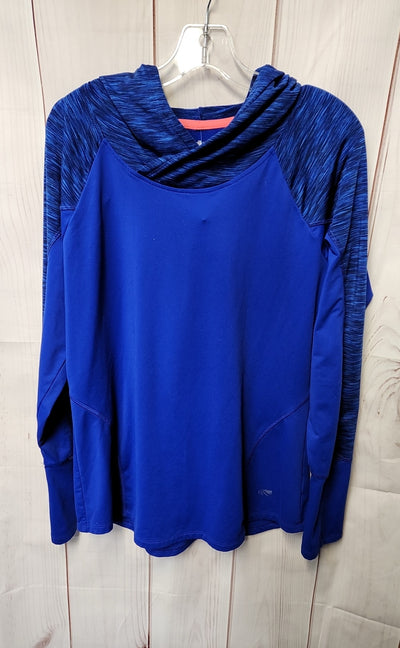 Marika Men's Size L Blue Hooded Shirt