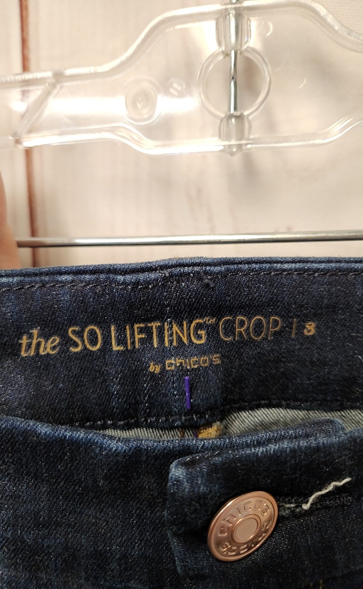 Chico's Women's Size 3 = US 16 Blue Jeans the So Lifting Crop