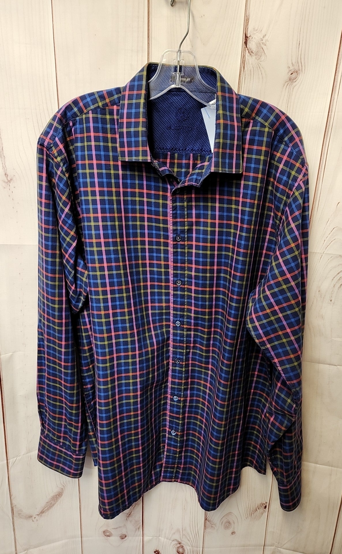 Bugatchi Men's Size XL Blue Shirt