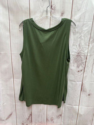 Gilligan & O'Malley Women's Size XXL Green Sleeveless Top