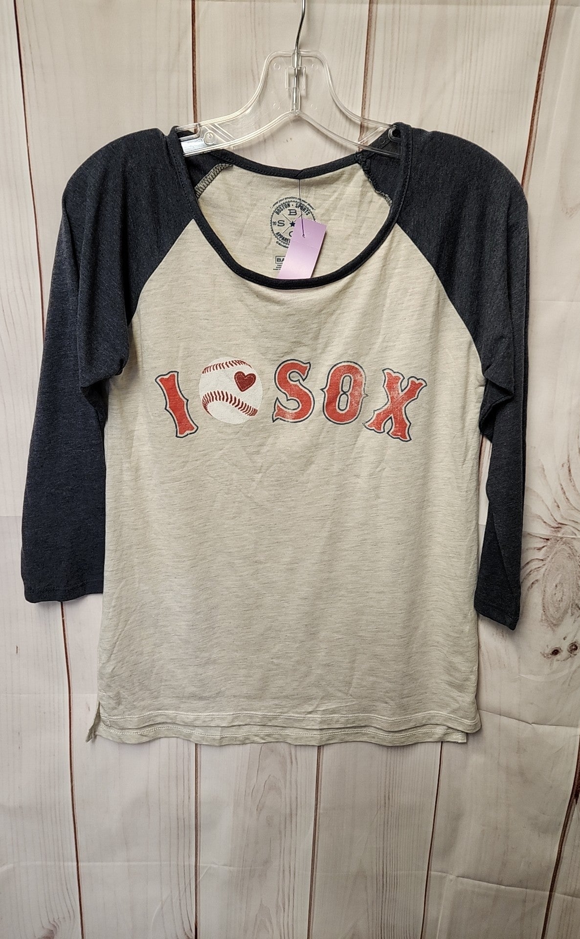 Red Sox Women's Size S Navy & White 3/4 Sleeve Top