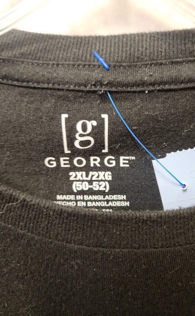 George Men's Size 2X Black Shirt