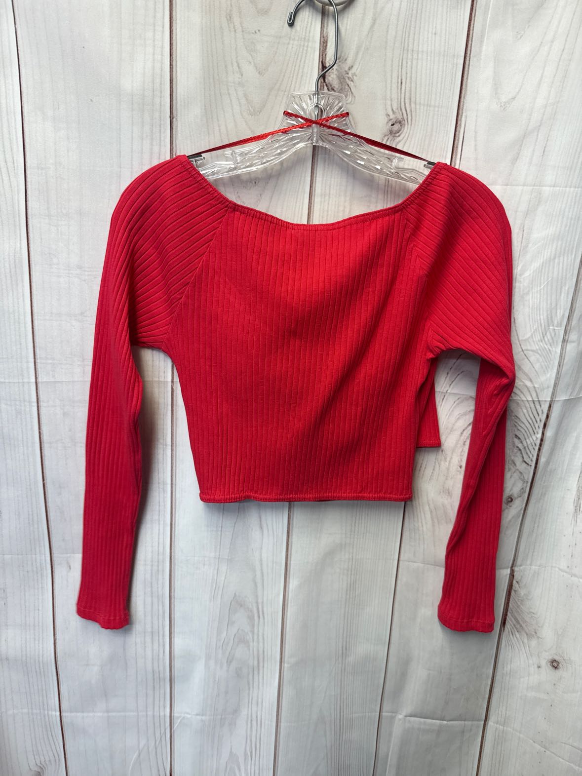 NWT Zara Women's Size M Red Long Sleeve Top