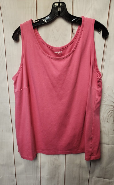 Lands End Women's Size 2X Pink Sleeveless Top