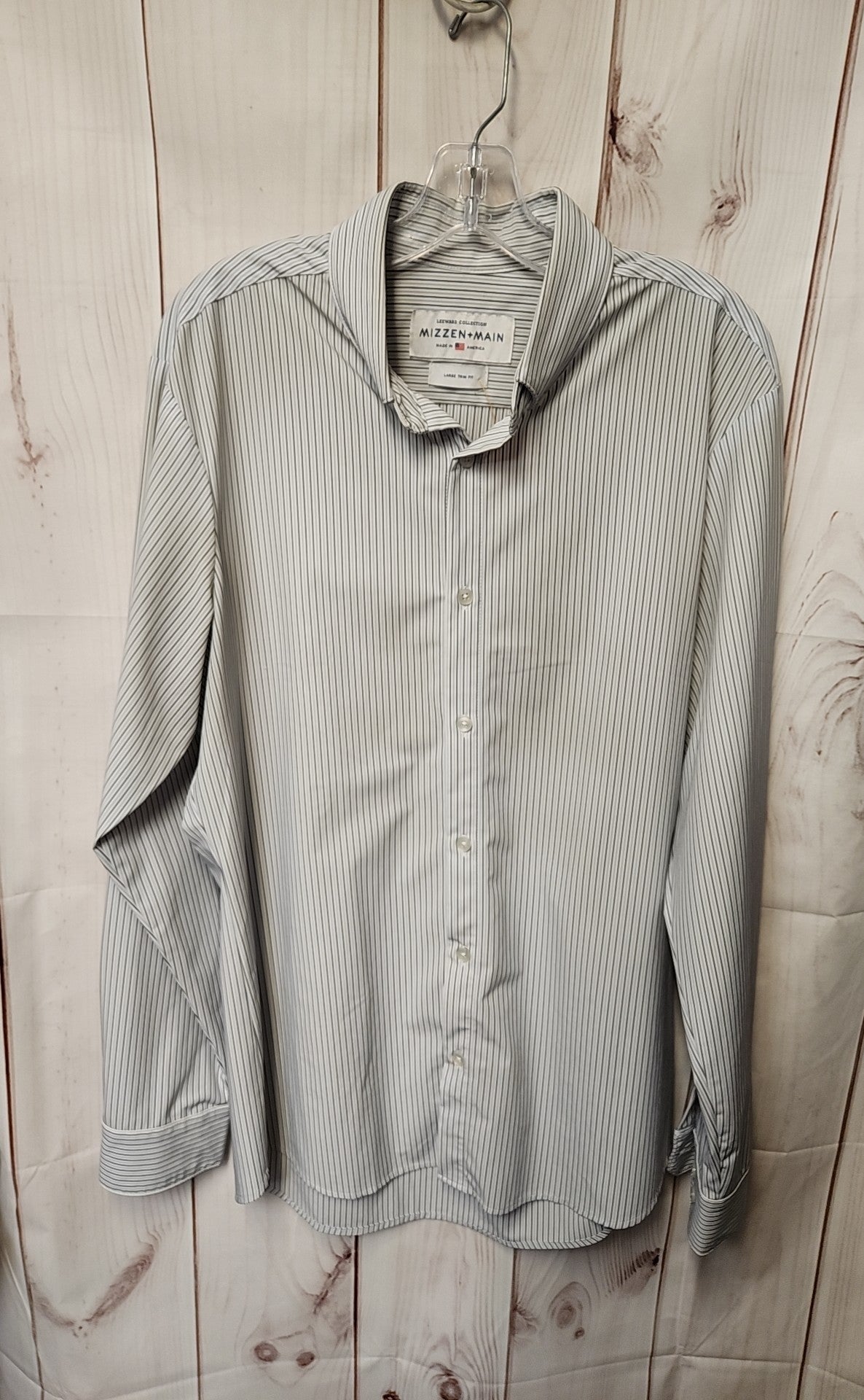 Mizzen & Main Men's Size L White Shirt