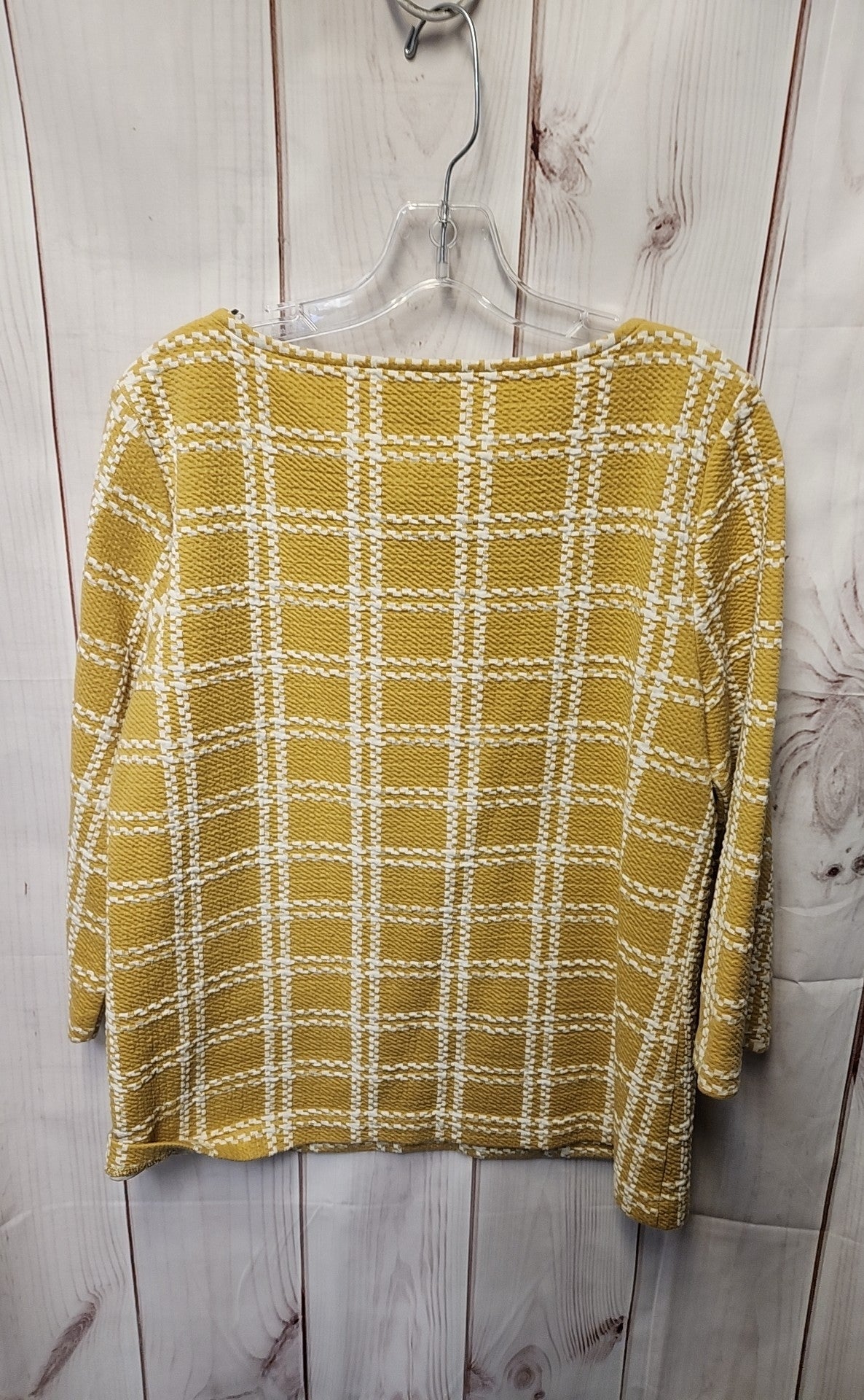 Ann Taylor Women's Size L Yellow 3/4 Sleeve Top