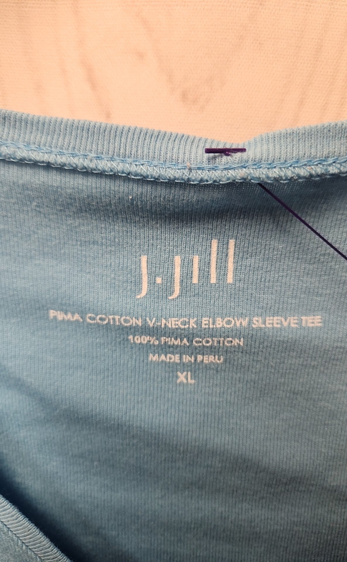 J Jill Women's Size XL Blue Short Sleeve Top