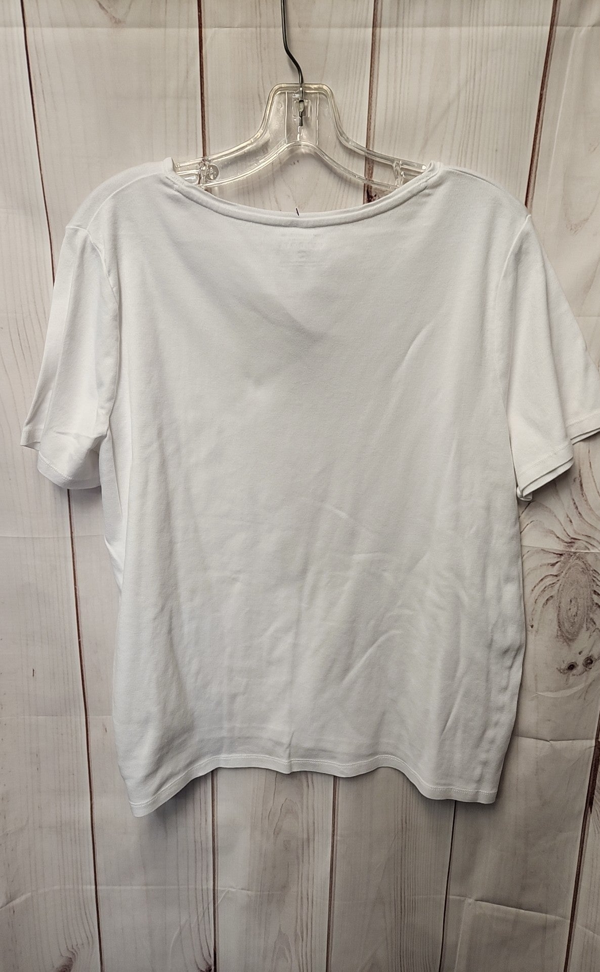 Talbots Women's Size 2X White Short Sleeve Top