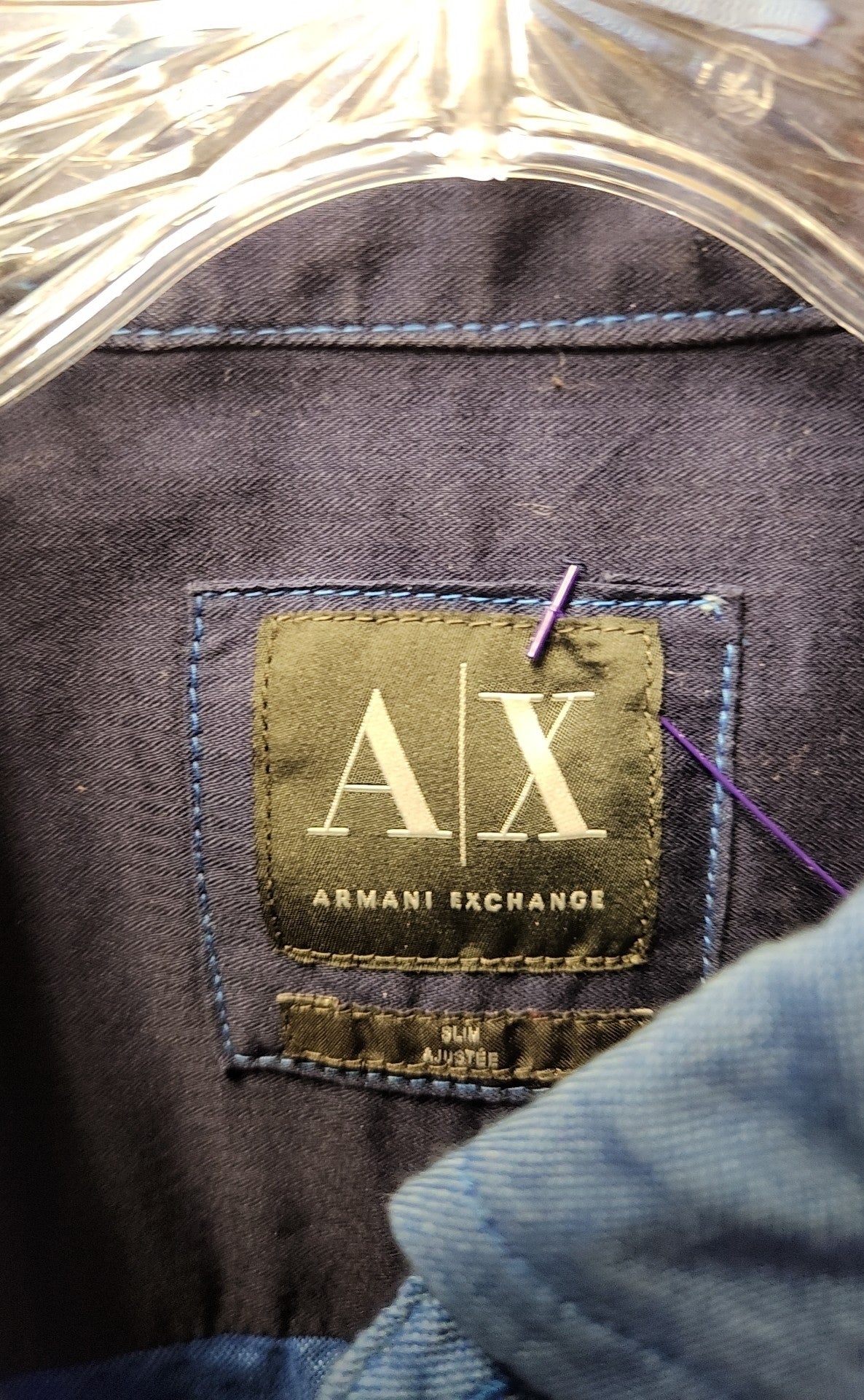 Armani Exchange Men's Size M Blue Shirt