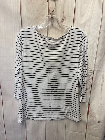 A New Day Women's Size L White 3/4 Sleeve Top