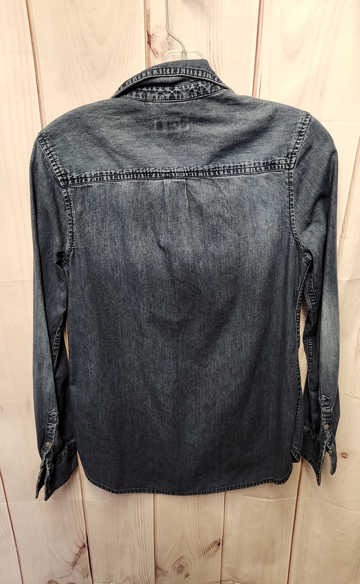 Merona Women's Size S Denim Long Sleeve Top