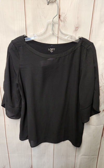 Loft Women's Size XS Black Short Sleeve Top