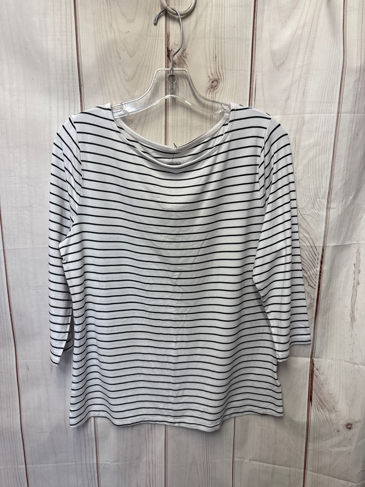 A New Day Women's Size L White 3/4 Sleeve Top