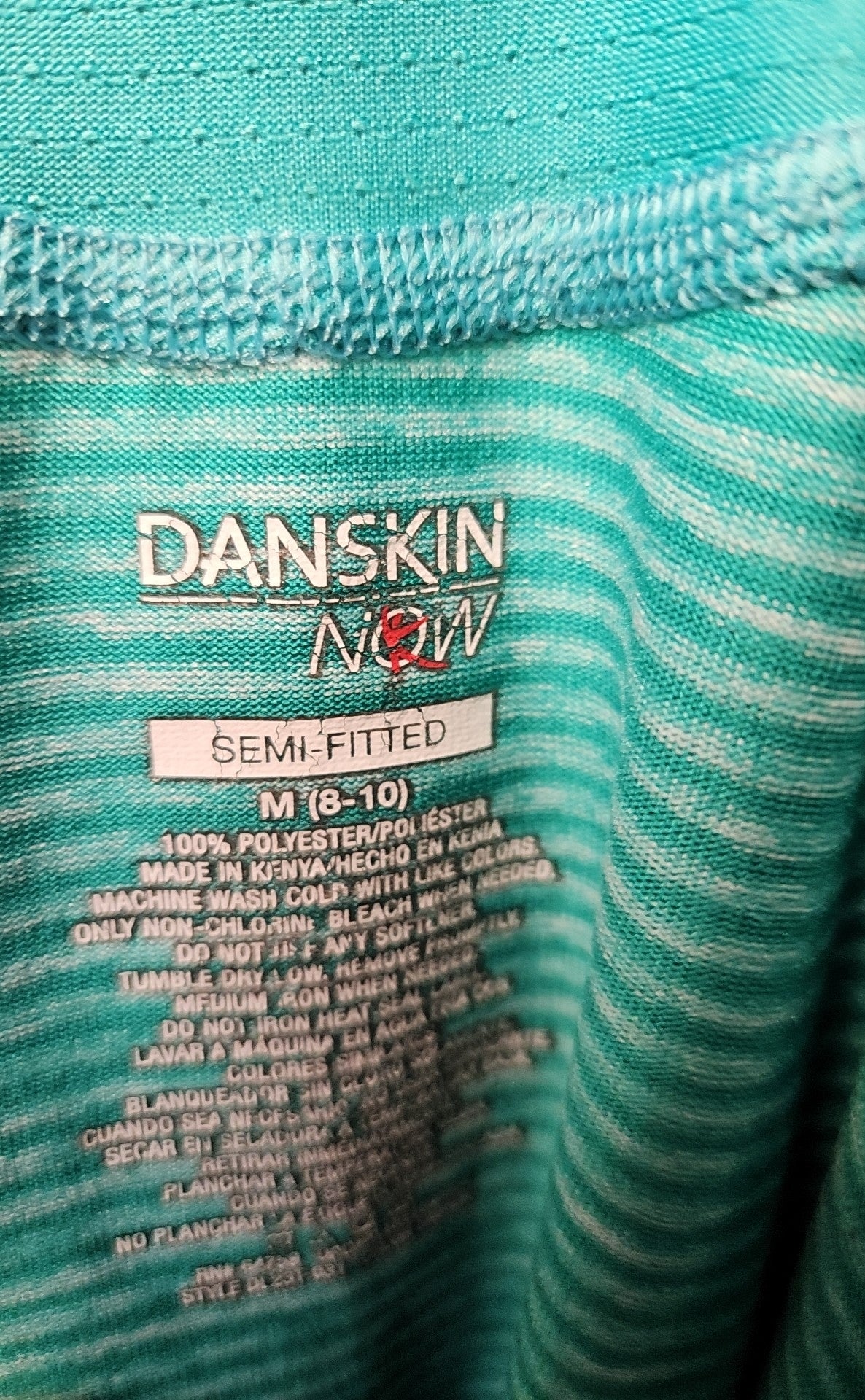 Danskin Women's Size M Teal Sleeveless Top