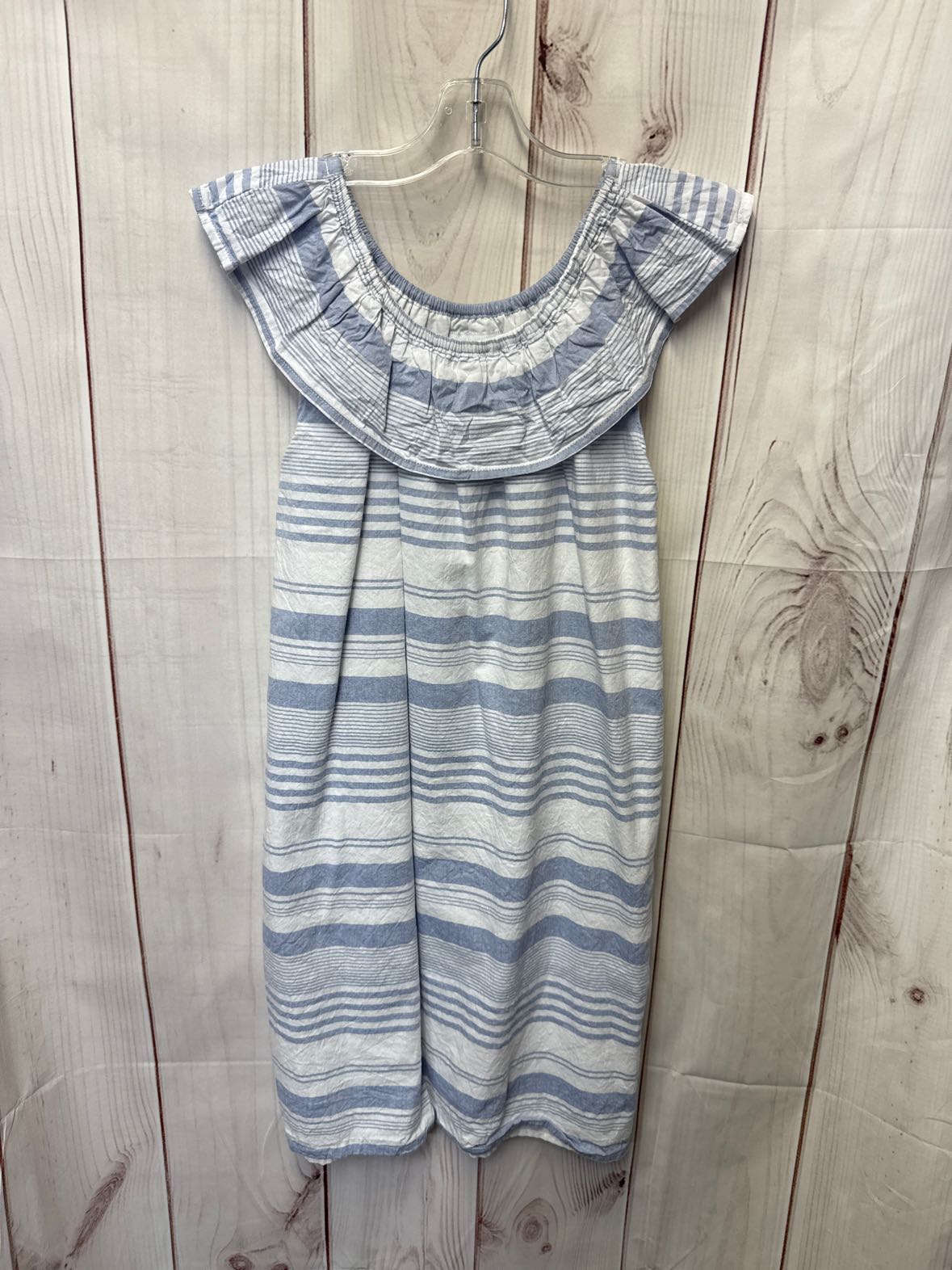 Place Girl's Size 14 White & Blue Dress