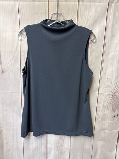 Tahari Women's Size M Gray Sleeveless Top