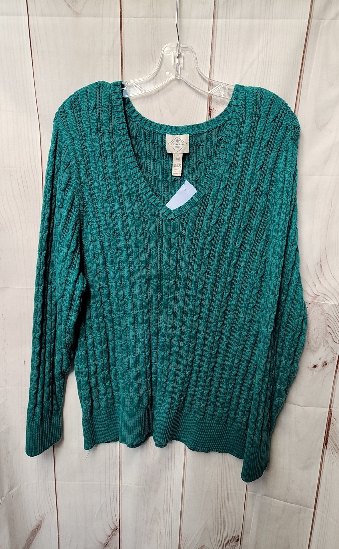 St Johns Bay Women's Size 3X Green Sweater