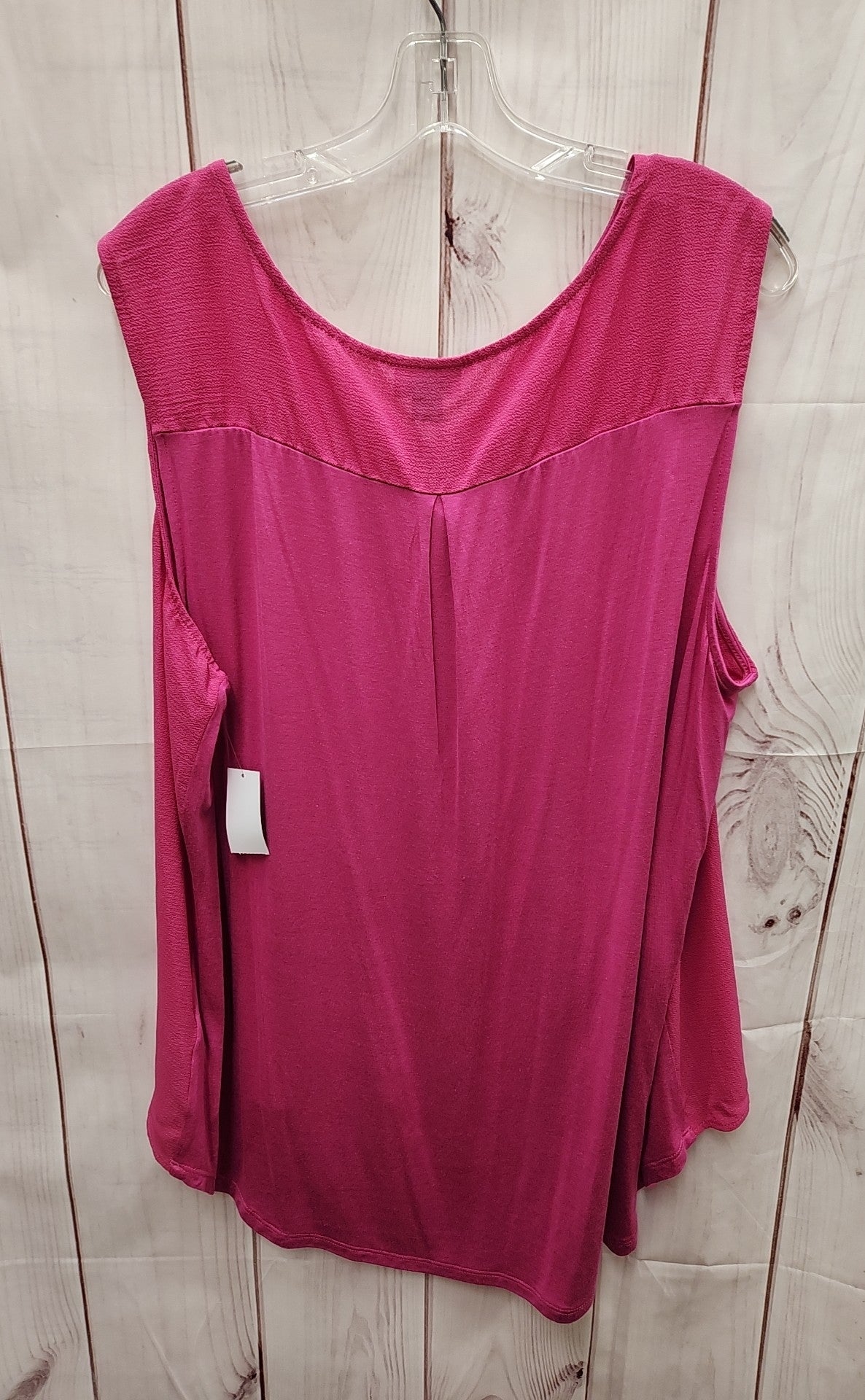 Simply Emma Women's Size 2X Pink Sleeveless Top