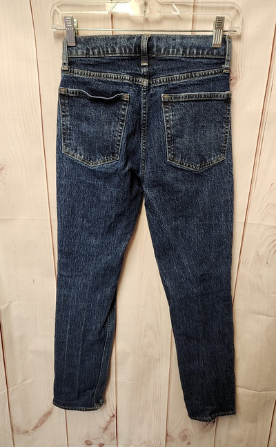 Gap Women's Size 24 (00) Blue Jeans Cheeky Straight High Rise Button Fly