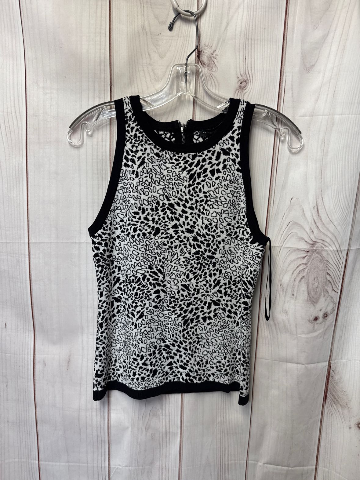 White House Black Market Women's Size S White & Black Sleeveless Top