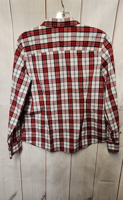 Talbots Women's Size 8 Red & White Long Sleeve Top