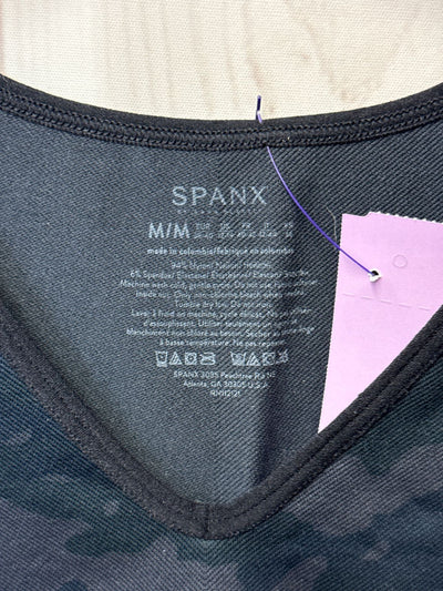 Spanx Women's Size M Black Camo Sports Bra