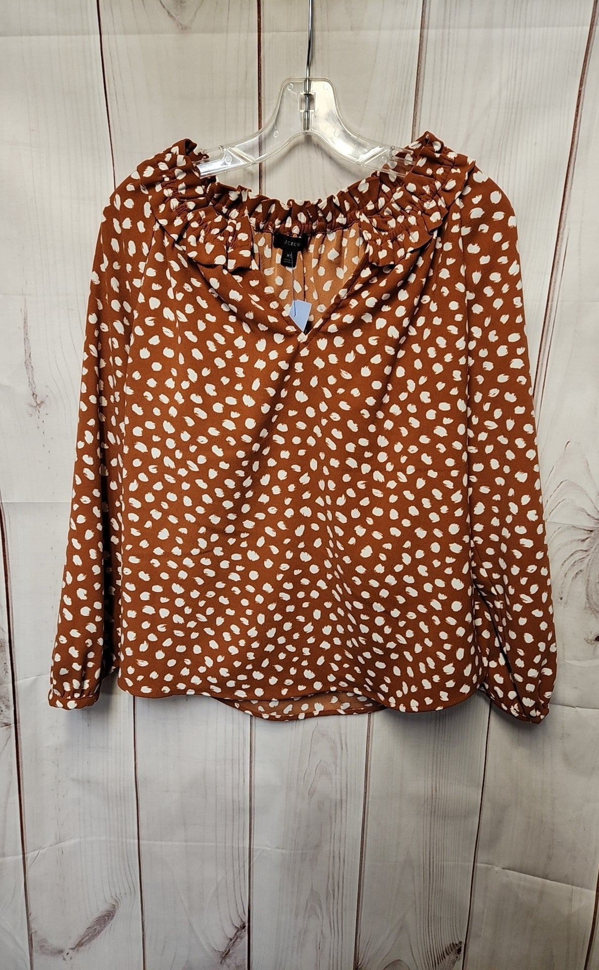 J Crew Women's Size XS Brown Long Sleeve Top