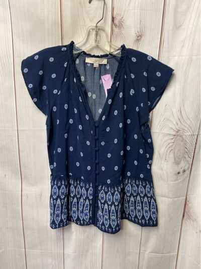 Loft Women's Size S Navy Short Sleeve Top