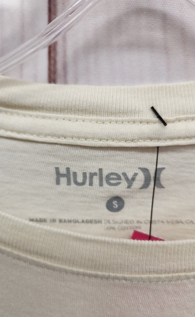 Hurley Women's Size S Cream Short Sleeve Top