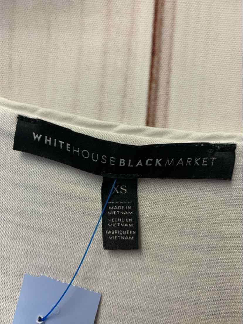 White House Black Market Women's Size XS White 3/4 Sleeve Top