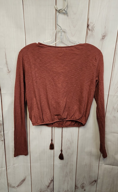 American Eagle Women's Size XS Red Long Sleeve Top