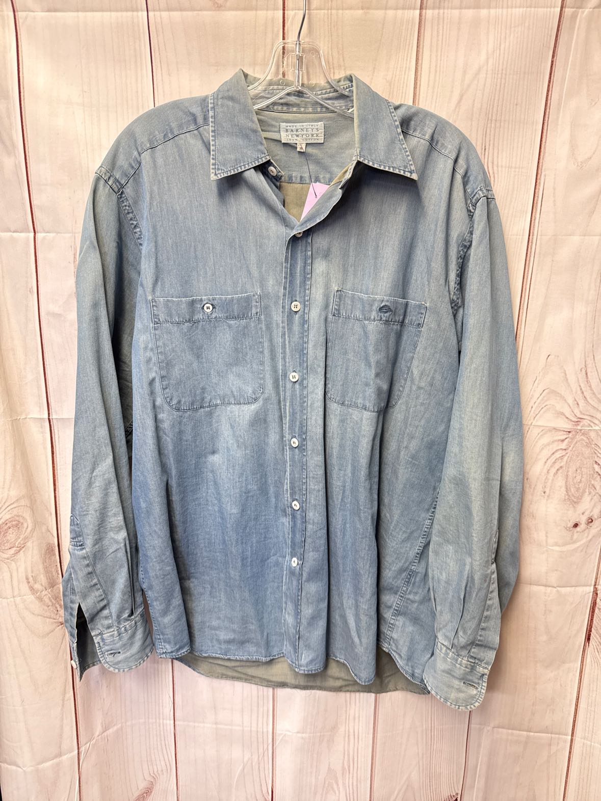 Barneys New York Men's Size M Blue Shirt