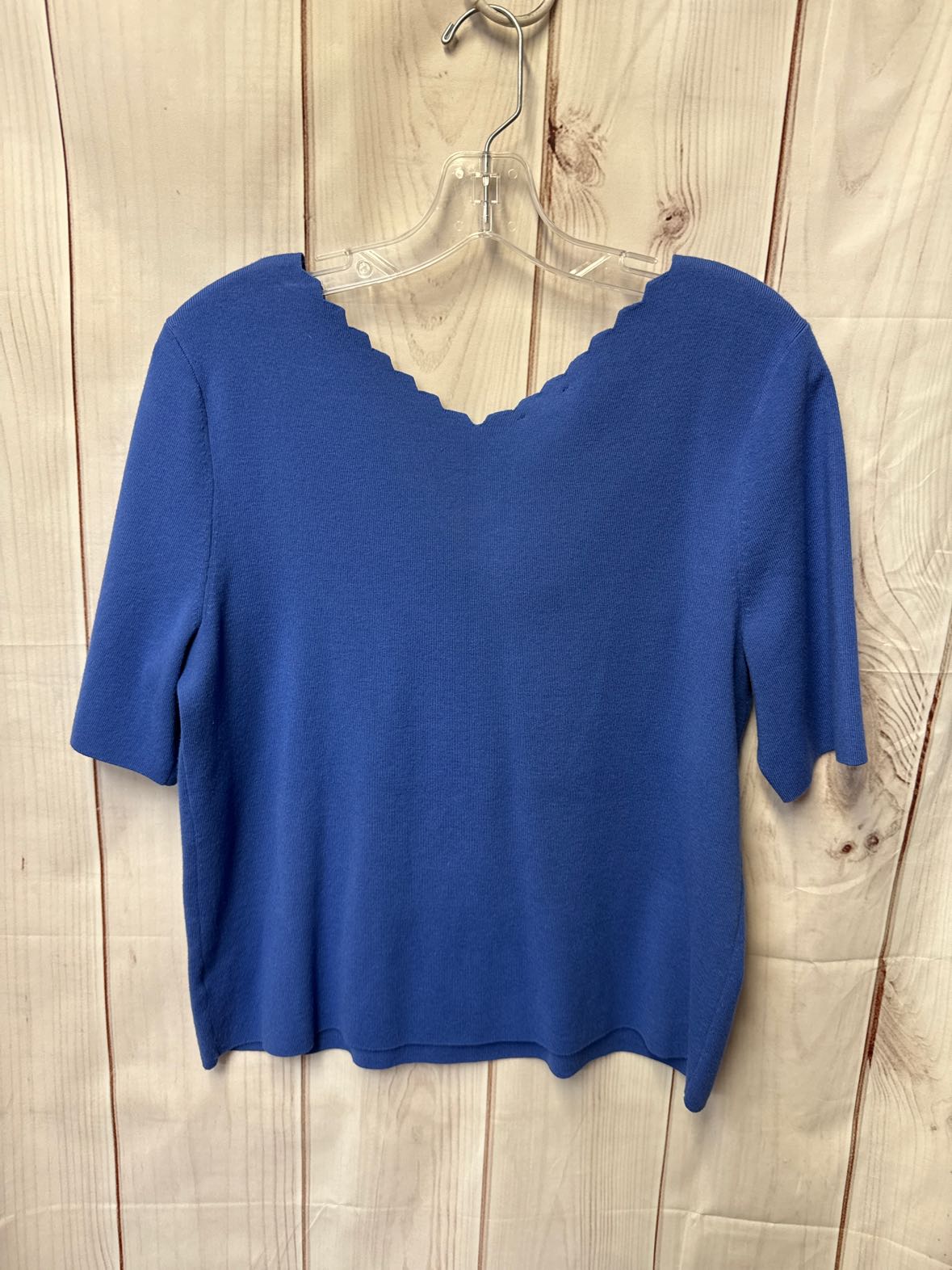 Talbots Women's Size XL Petite Blue Short Sleeve Top