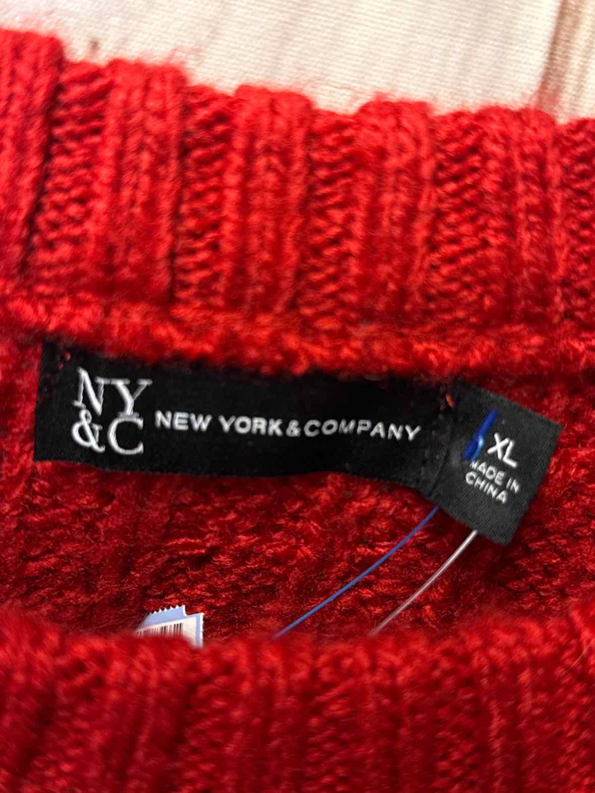 New York & Company Women's Size XL Red Sweater NWT