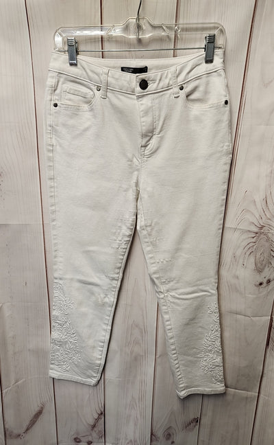 Simply Vera Women's Size 28 (5-6) White Jeans Crop