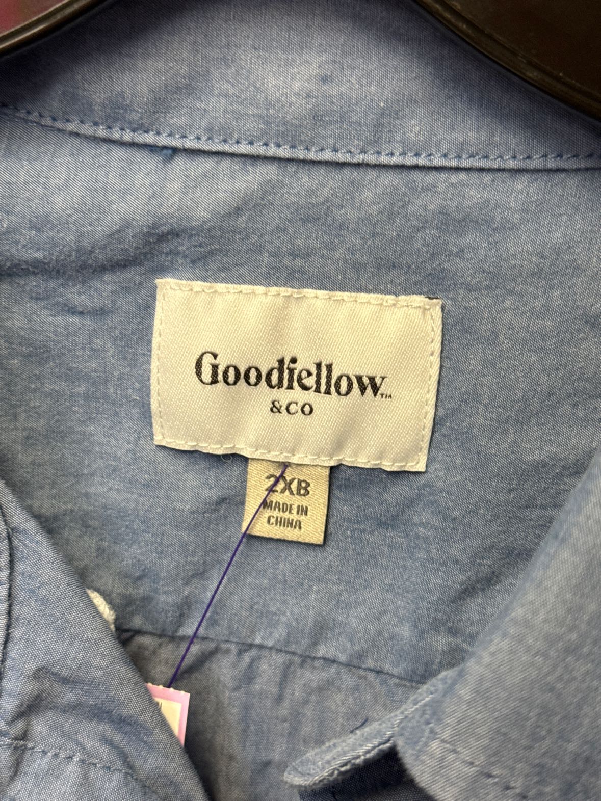 Goodfellow Men's Size 2X Blue Shirt