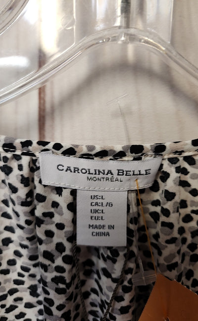 Carolina Belle Women's Size L White Short Sleeve Top