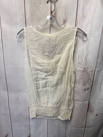 Mine Women's Size L White Sleeveless Top