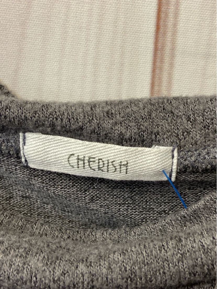 Cherish Women's Size L Gray Long Sleeve Top