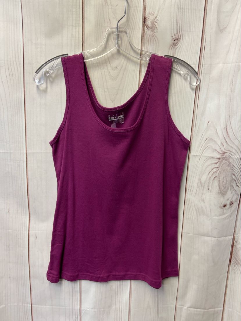 Basic Edition Women's Size M Purple Sleeveless Top