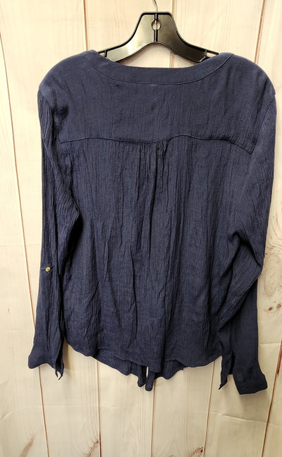 Zac & Rachel Women's Size XL Navy Long Sleeve Top