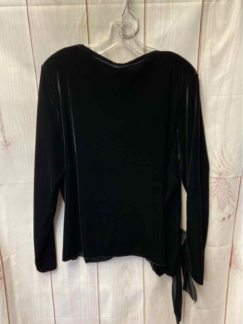 J Jill Women's Size XL Black Long Sleeve Top