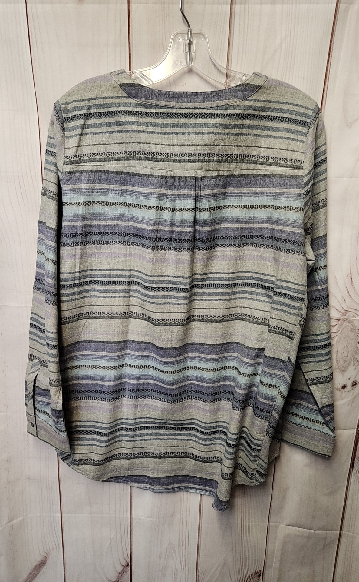 J Jill Women's Size M Gray Cotton Long Sleeve Top